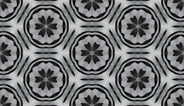 Gray and black ornament pattern