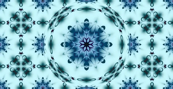 蓝色几何装饰 线条艺术 刺绣背景 — 图库照片