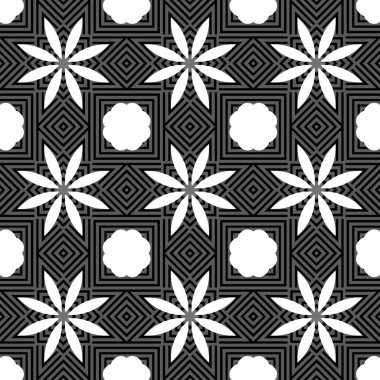 Siyah beyaz geometrik soyut desen arka plan