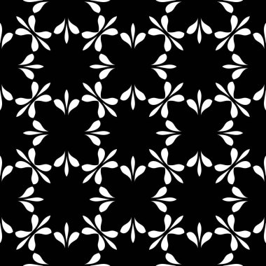 siyah beyaz render kaleydoskop çiçek süsleri, çiçek duvar kağıdı şablonu