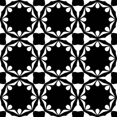 siyah beyaz render kaleydoskop çiçek süsleri, çiçek duvar kağıdı şablonu