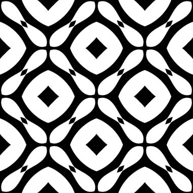siyah beyaz render kaleydoskop soyut süsler duvar kağıdı şablonu