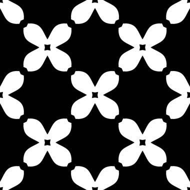 siyah beyaz render kaleydoskop soyut süsler duvar kağıdı şablonu