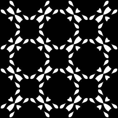 geometrik siyah beyaz render kaleydoskop süsler duvar kağıdı