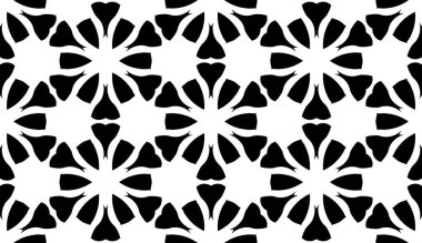 kaleydoskop siyah beyaz soyut şekiller arka plan