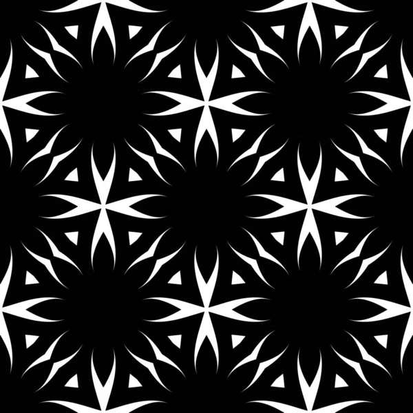 Fondo Caleidoscopio Renderizado Abstracto Blanco Negro — Foto de Stock