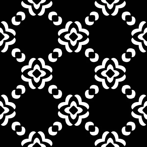 Black White Rendering Kaleidoscope Floral Ornaments Flowers Wallpaper Template — Stock Photo, Image