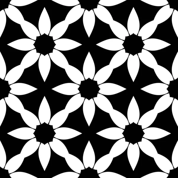 Černobílé Vykreslení Kaleidoskopy Květinové Ozdoby Předloha Květinovými Tapetami — Stock fotografie