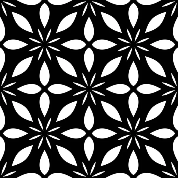 Fekete Fehér Renderelés Kaleidoszkóp Virágos Díszek Virágok Háttérkép Sablon — Stock Fotó