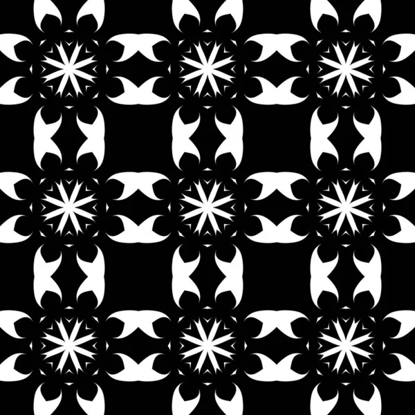siyah beyaz render kaleydoskop çiçek süsleri, çiçek duvar kağıdı şablonu