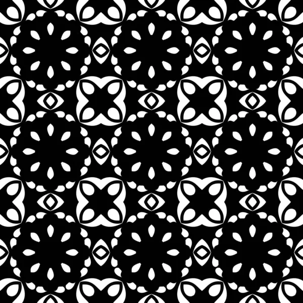 黒と白のレンダリング万華鏡の花の装飾品 花の壁紙テンプレート — ストック写真