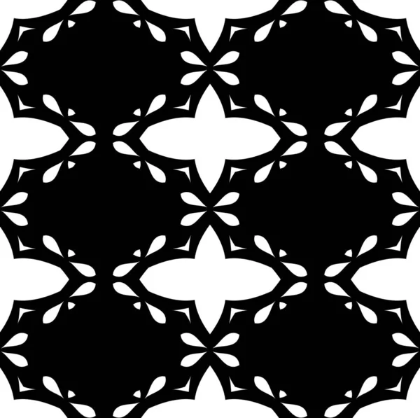 Zwart Wit Abstracte Caleidoscoop Sjabloon — Stockfoto