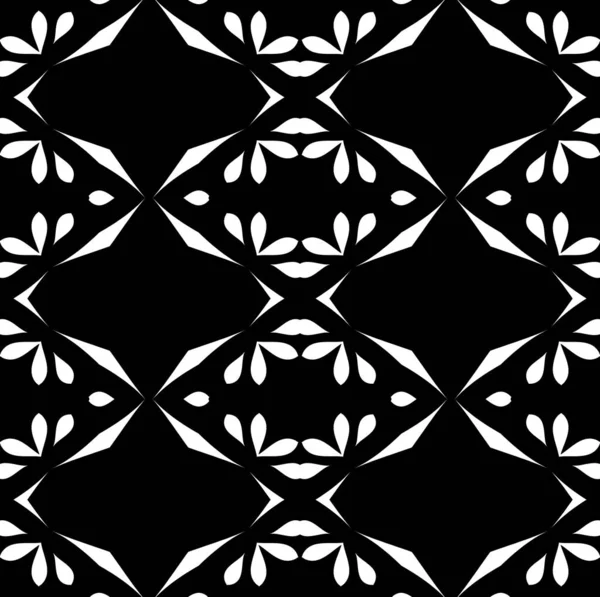 Zwart Wit Abstracte Caleidoscoop Sjabloon — Stockfoto