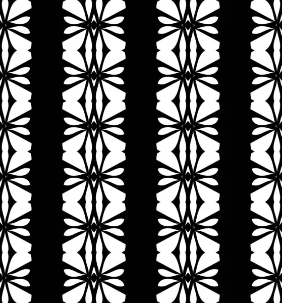 Μαύρο Και Άσπρο Απόδοση Καλειδοσκόπιο Αφηρημένο Διακοσμητικά Ταπετσαρία Πρότυπο — Φωτογραφία Αρχείου