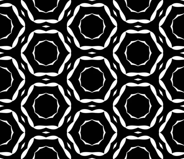 Геометрические Черно Белые Орнаменты Калейдоскопа Обои — стоковое фото