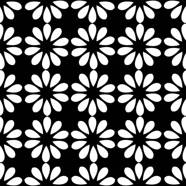 Black White Abstract Flowers Background — Stock Photo, Image