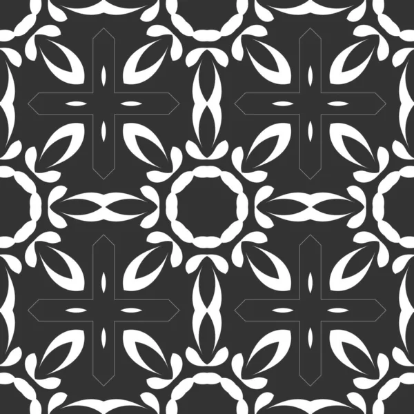 kaleydoskop siyah beyaz soyut şekiller arka plan