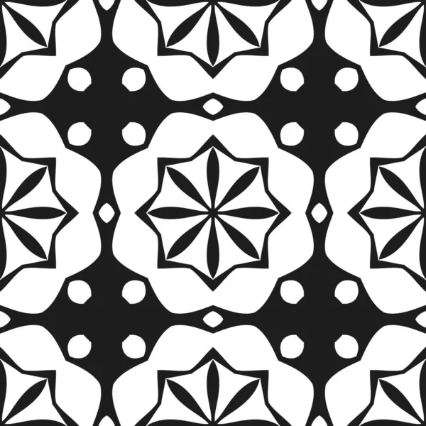 Kaléidoscope Noir Blanc Formes Abstraites Fond — Photo