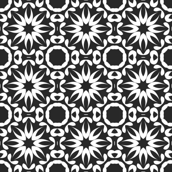 Rendering Kaleidoskop Schwarz Und Weiß Abstrakte Ornamente Hintergrund — Stockfoto