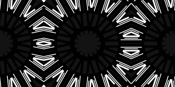 Schwarz Weiß Abstrakter Hintergrund Mit Kreisen Banner Für Kopierraum — Stockfoto