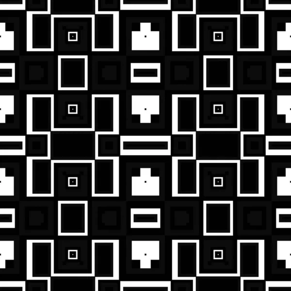 Black White Abstract Background Geometrical Squares Shapes — Stock Photo, Image