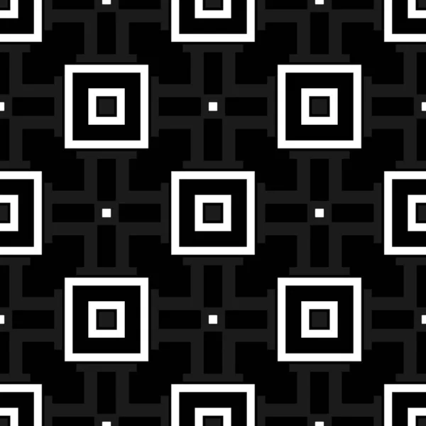 Černé Bílé Abstraktní Pozadí Obrazci Geometrických Čtverců — Stock fotografie