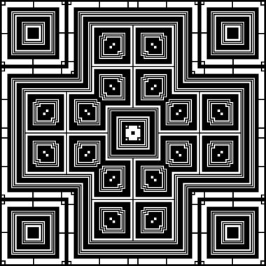 Siyah beyaz renklerde trendy soyut desen