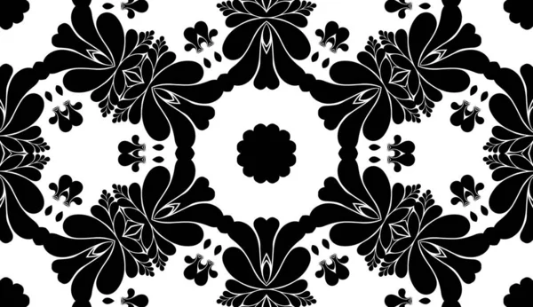 Horizontal Lace Pattern Background Oriental Mandala — Stock Photo, Image