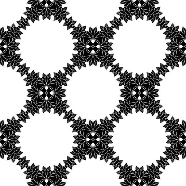 黒と白の背景幾何学的形状万華鏡 — ストック写真