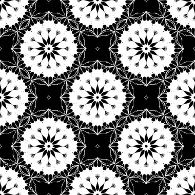 Siyah beyaz geometrik soyut süs arka planı