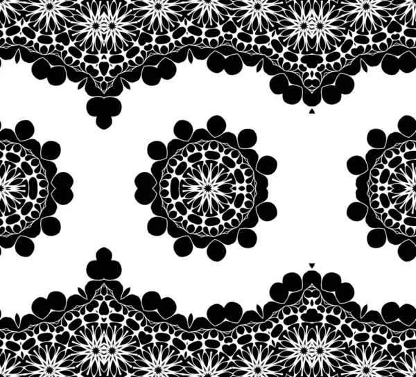 黒と白の幾何学的抽象的なパターンの背景 — ストック写真