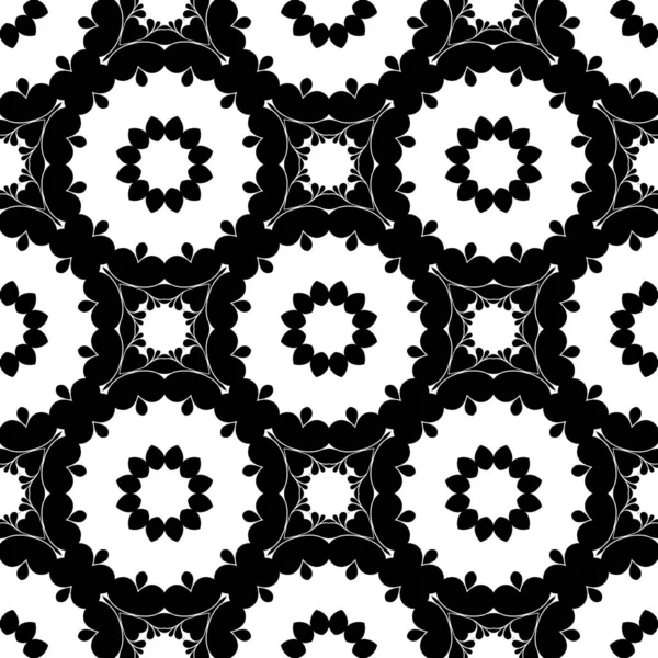 Fondo Ornamental Abstracto Geométrico Blanco Negro —  Fotos de Stock