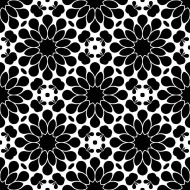 Siyah beyaz geometrik soyut süs arka planı