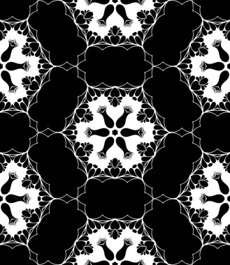 Siyah beyaz geometrik soyut süs arka planı