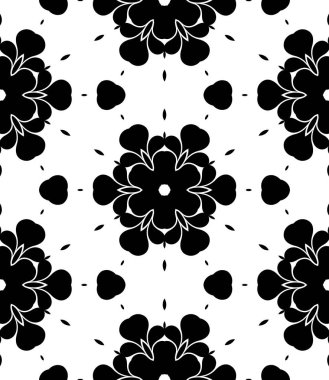 Siyah beyaz geometrik soyut süs arka planı