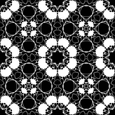 Siyah beyaz geometrik soyut süs arka planı