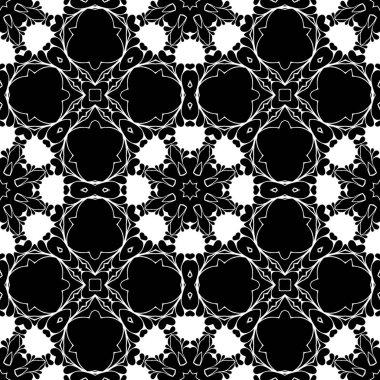 Siyah beyaz geometrik soyut süs arka planı