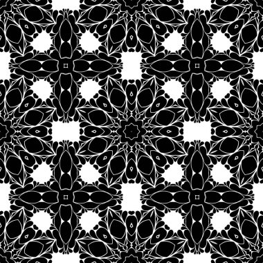 Siyah beyaz geometrik soyut süs arka planı