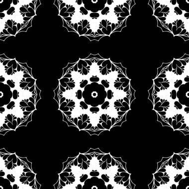 Siyah beyaz geometrik soyut süs arka planı