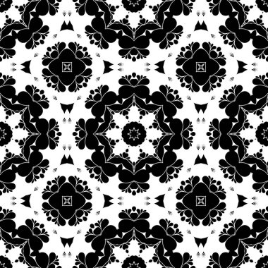 Siyah beyaz geometrik soyut süs arka planı