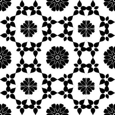 Siyah beyaz geometrik soyut süs arka planı