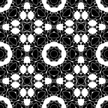 Siyah beyaz geometrik soyut süs arka planı