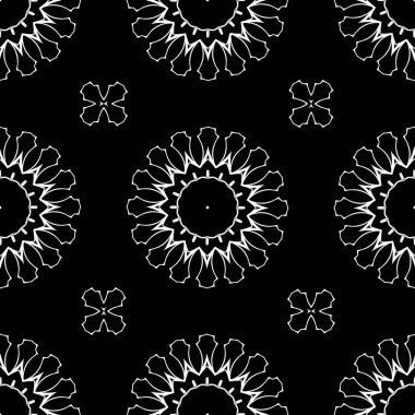 Siyah beyaz geometrik soyut süs arka planı