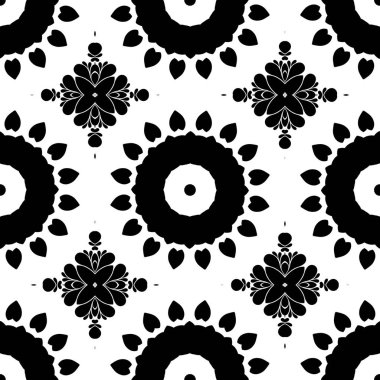 Siyah beyaz geometrik soyut süs arka planı