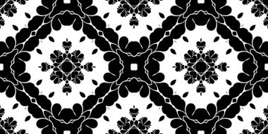 Siyah beyaz geometrik soyut süs arka planı