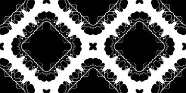 Siyah beyaz geometrik soyut süs arka planı