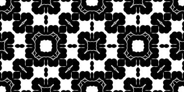 Siyah beyaz geometrik soyut süs arka planı