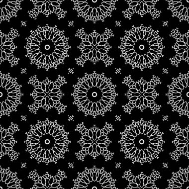 soyut siyah ve beyaz çiçek mandala arka plan