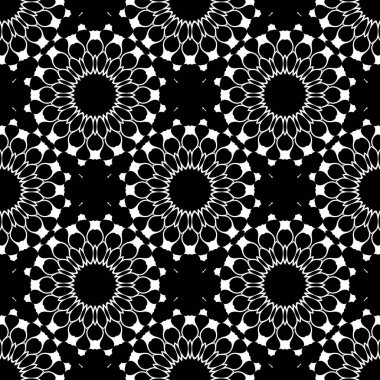 Siyah beyaz soyut mandala arka plan