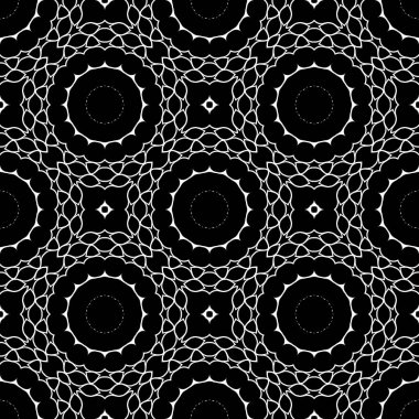 Siyah beyaz soyut mandala arka plan